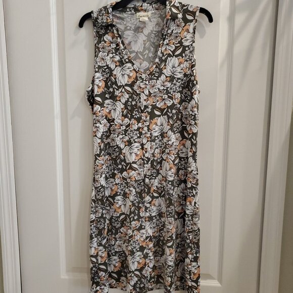 Emi & Joe Sleeveless Collared Floral Dress ~ Size M - Picture 1 of 7